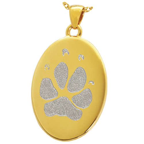 Actual Paw Print Pendant - Oval - Image 4