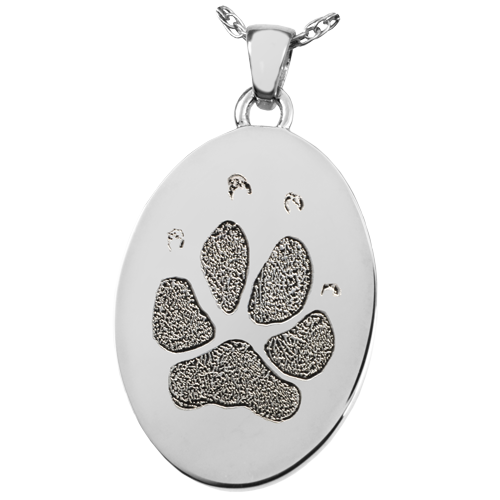 Actual Paw Print Pendant - Oval - Image 3