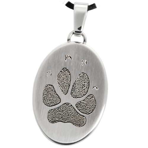 Actual Paw Print Pendant - Oval - Image 2