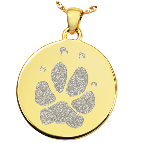 Actual Paw Print Pendant - Round - Image 4