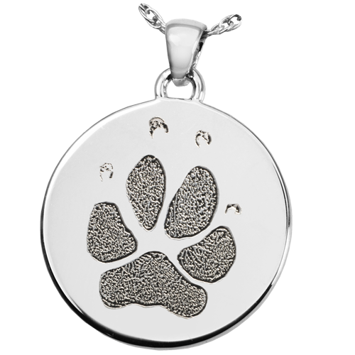 Actual Paw Print Pendant - Round - Image 3