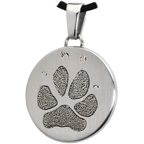 Actual Paw Print Pendant - Round - Image 2