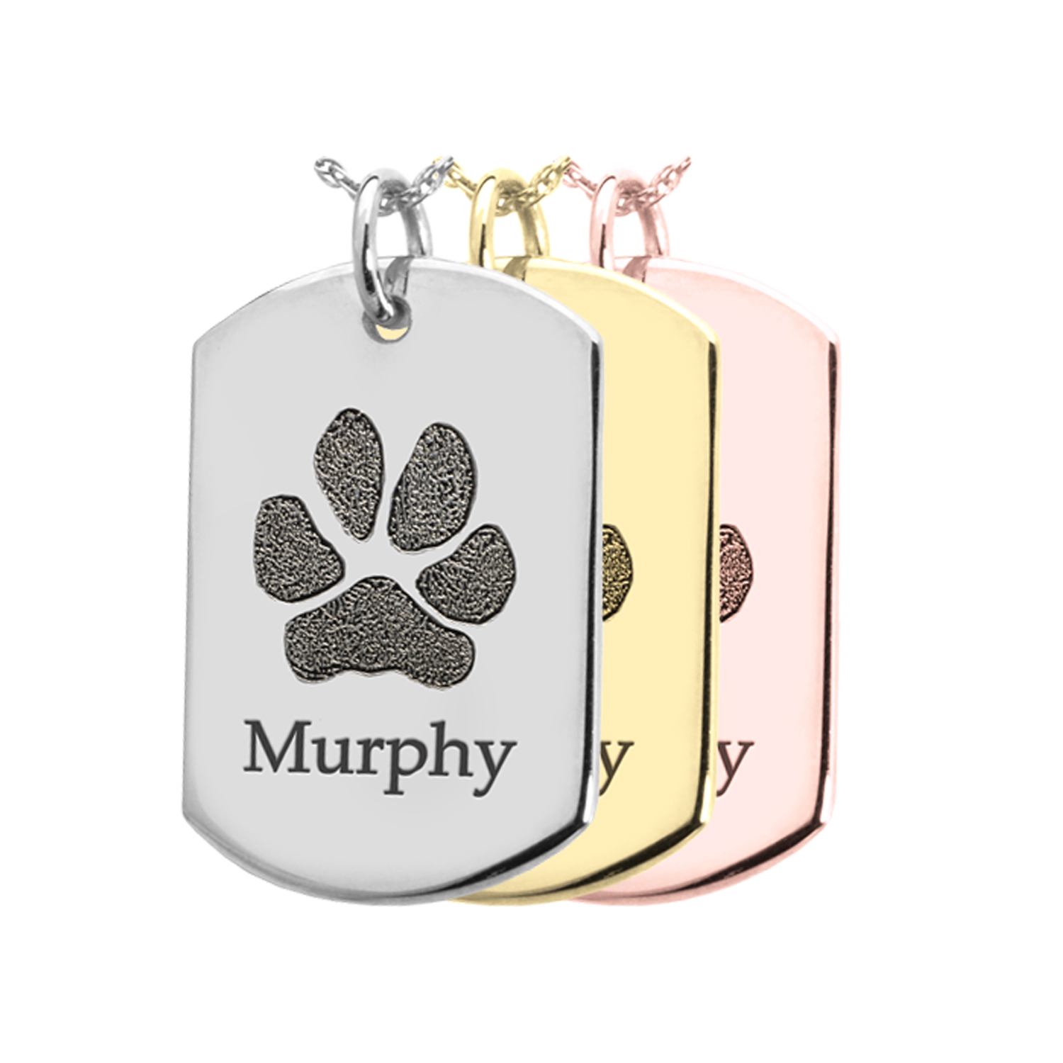 Actual Paw Print Pendant - Dog Tag