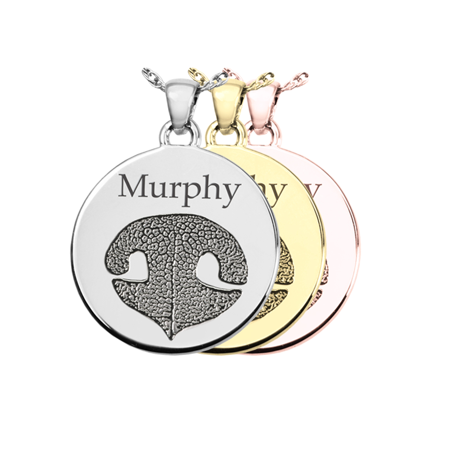 Actual Nose Print Pendant - Round