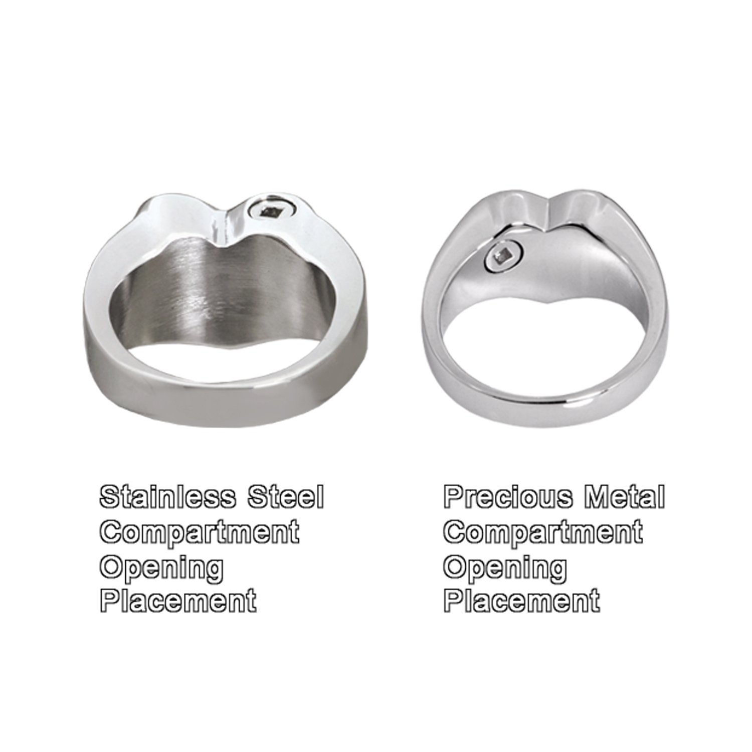 Actual Pet Print Heart Ring - Image 2